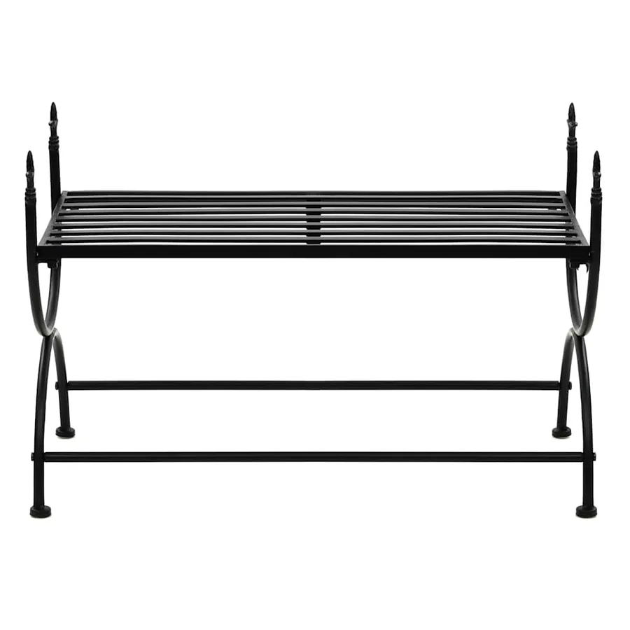Banc Style vintage Métal 83 x 42 x 55 cm Noir - 3