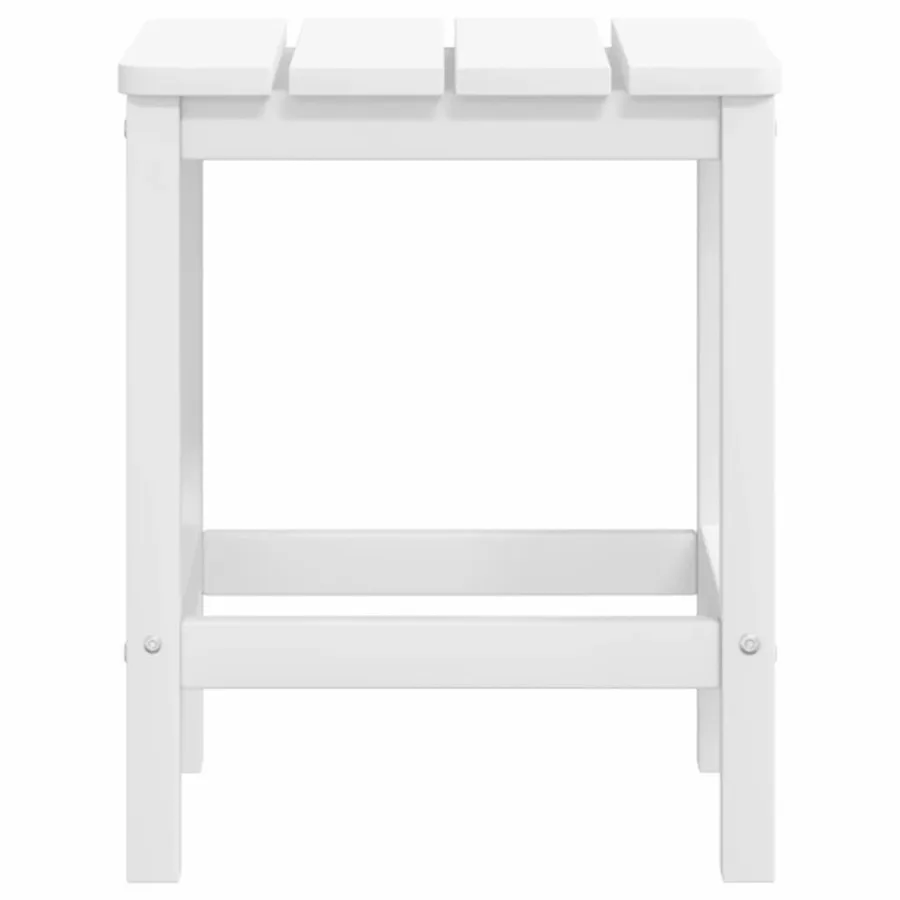 Chaise de jardin Adirondack repose-pied table PEHD Blanc - 6