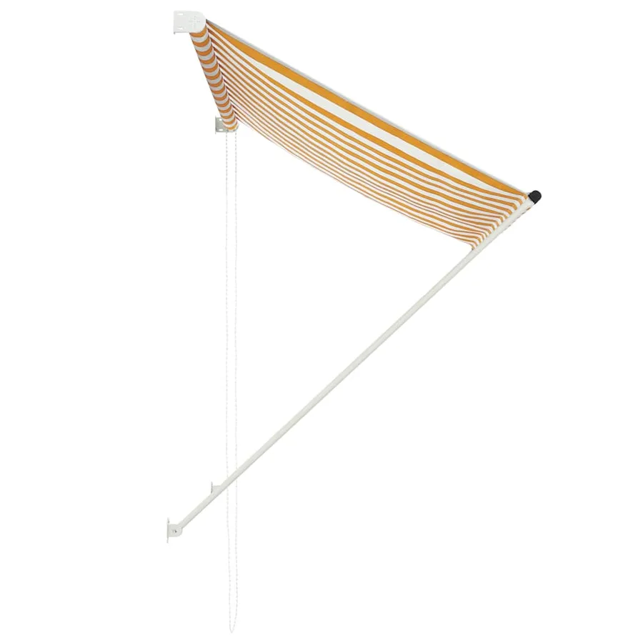 Auvent rétractable 100x150 cm Jaune et blanc - 4
