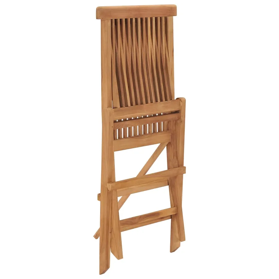 Chaises de jardin pliables lot de 2 Bois de teck massif - 6