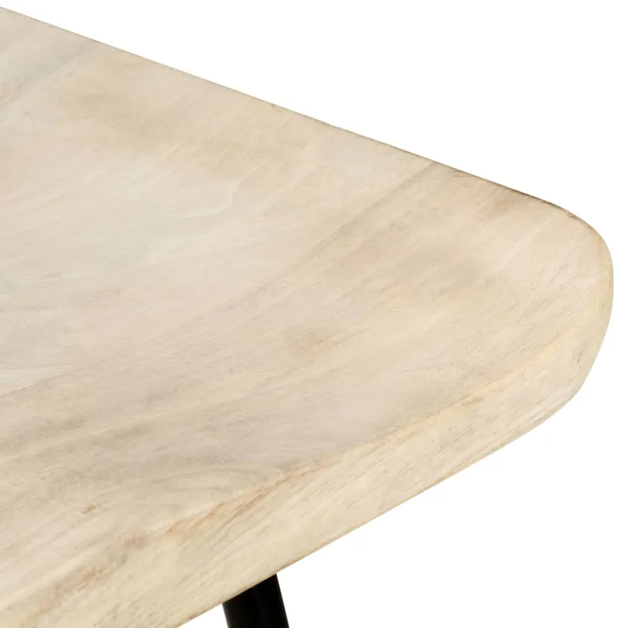 Tabourets de bar lot de 4 bois de manguier massif - 6