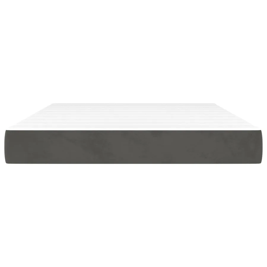 Matelas de lit à ressorts ensachés fermeté moyenne Gris foncé 140x190x20 cm - 3