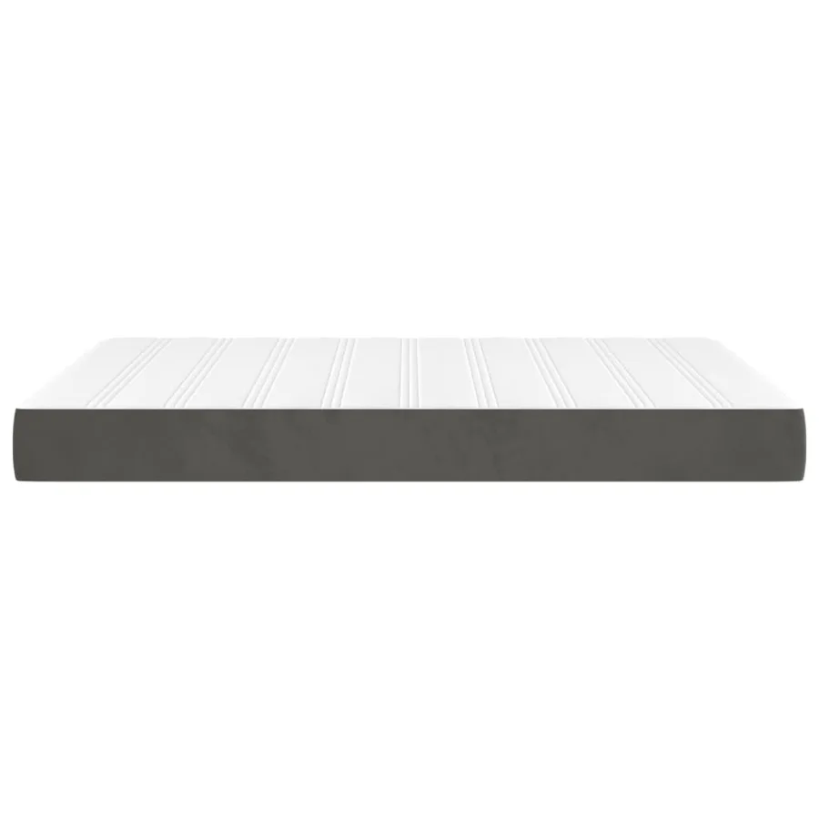 Matelas de lit à ressorts ensachés fermeté moyenne Gris foncé 140x190x20 cm - 4