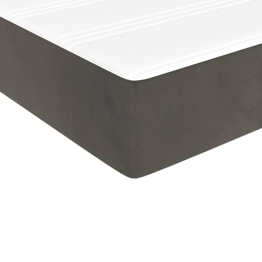 Matelas de lit à ressorts ensachés fermeté moyenne Gris foncé 140x190x20 cm - 5