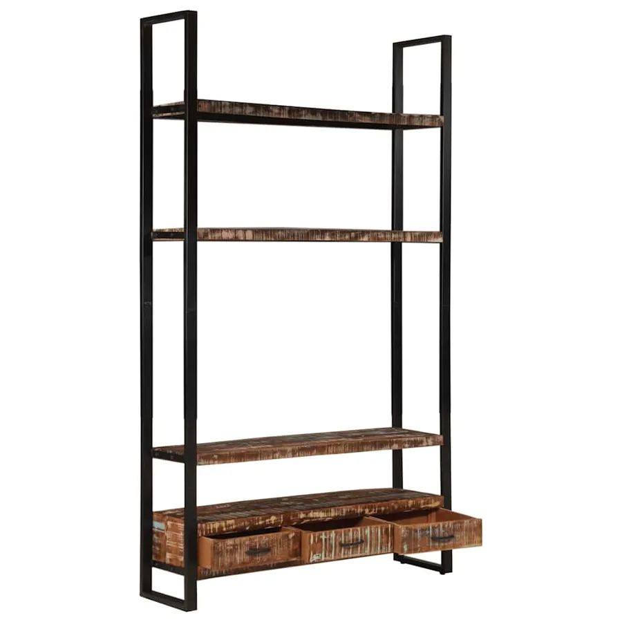 Bibliothèque 118x30x200 cm Bois de récupération massif - 4