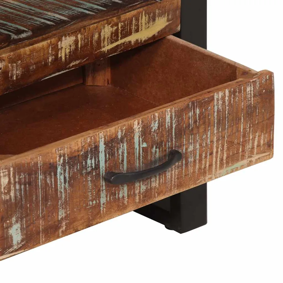Bibliothèque 118x30x200 cm Bois de récupération massif - 7