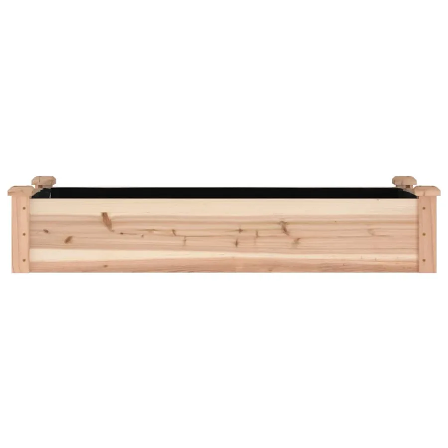 Lit surélevé de jardin doublure 120x45x25 cm bois massif sapin - 4