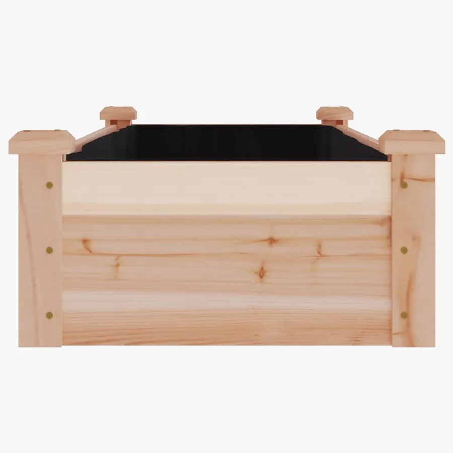 Lit surélevé de jardin doublure 120x45x25 cm bois massif sapin - 5