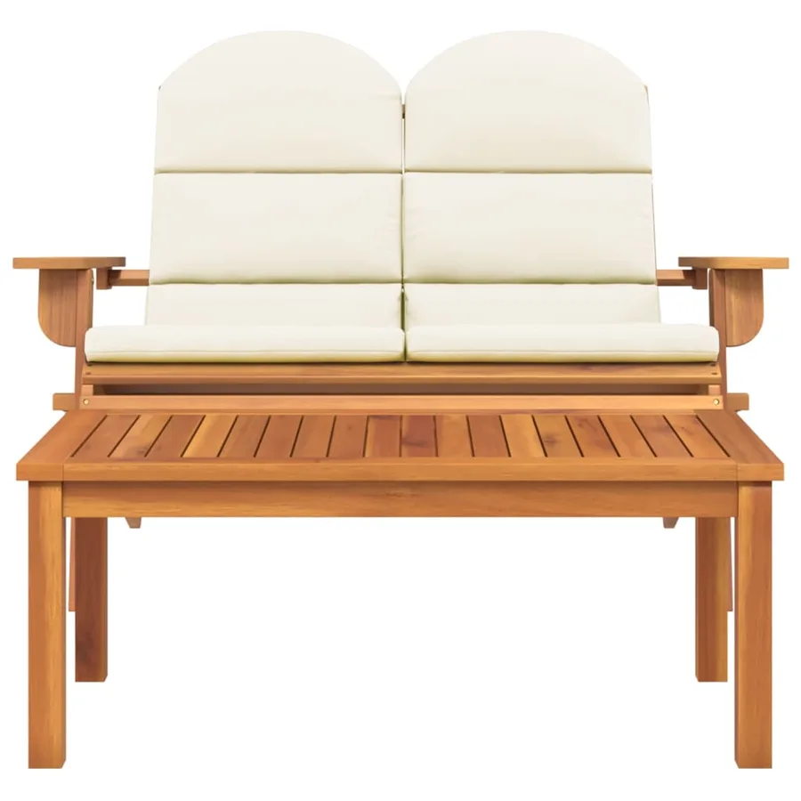 Ensemble de salon de jardin Adirondack 2 pcs bois acacia solide - 3
