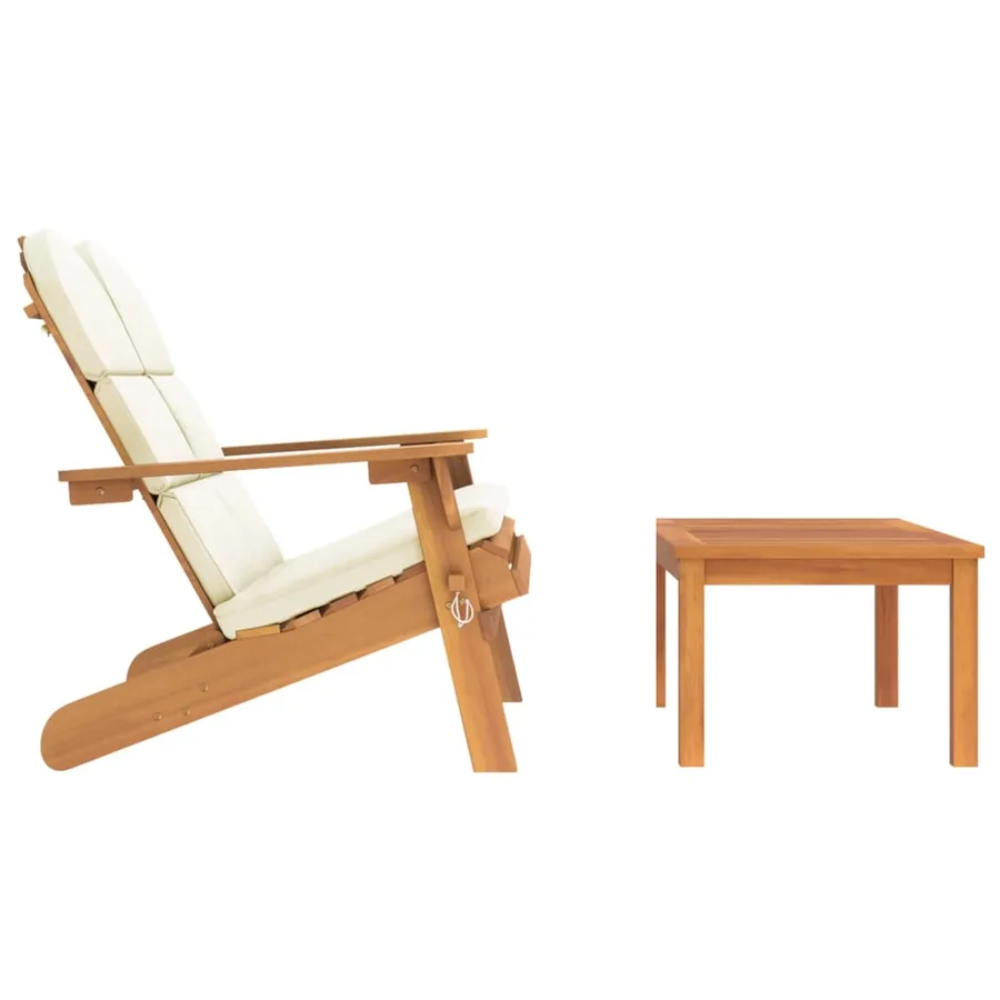 Ensemble de salon de jardin Adirondack 2 pcs bois acacia solide - 4