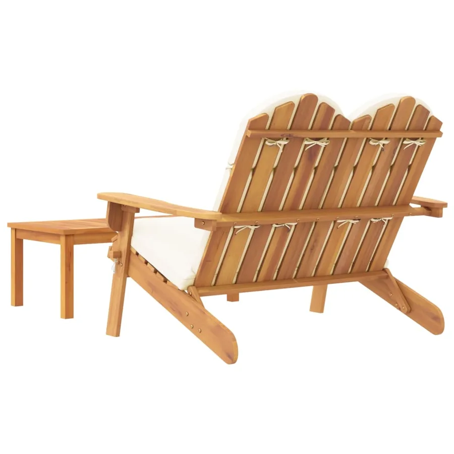 Ensemble de salon de jardin Adirondack 2 pcs bois acacia solide - 5