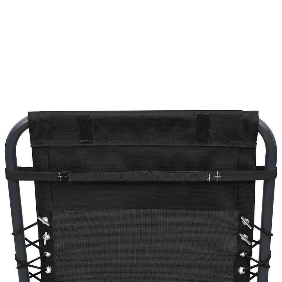 Appui-tête de chaise longue Noir 40x7,5x15 cm Textilène - 5