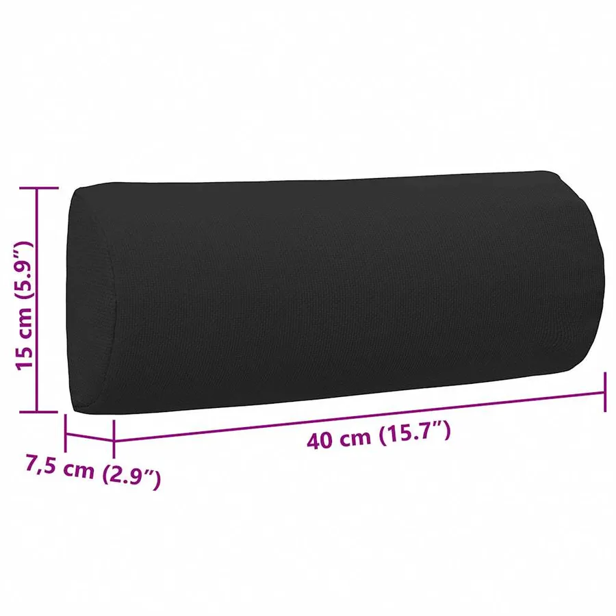 Appui-tête de chaise longue Noir 40x7,5x15 cm Textilène - 9