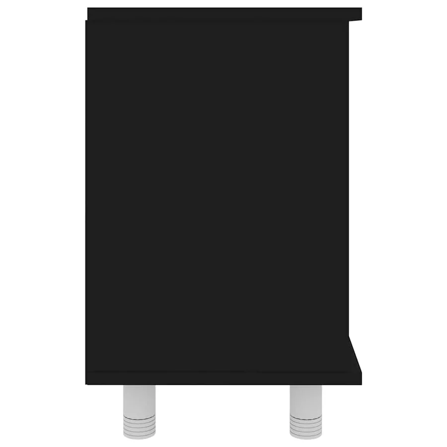 Armoire de salle de bain Noir 60x32x53,5 cm Bois d'ingénierie - 7