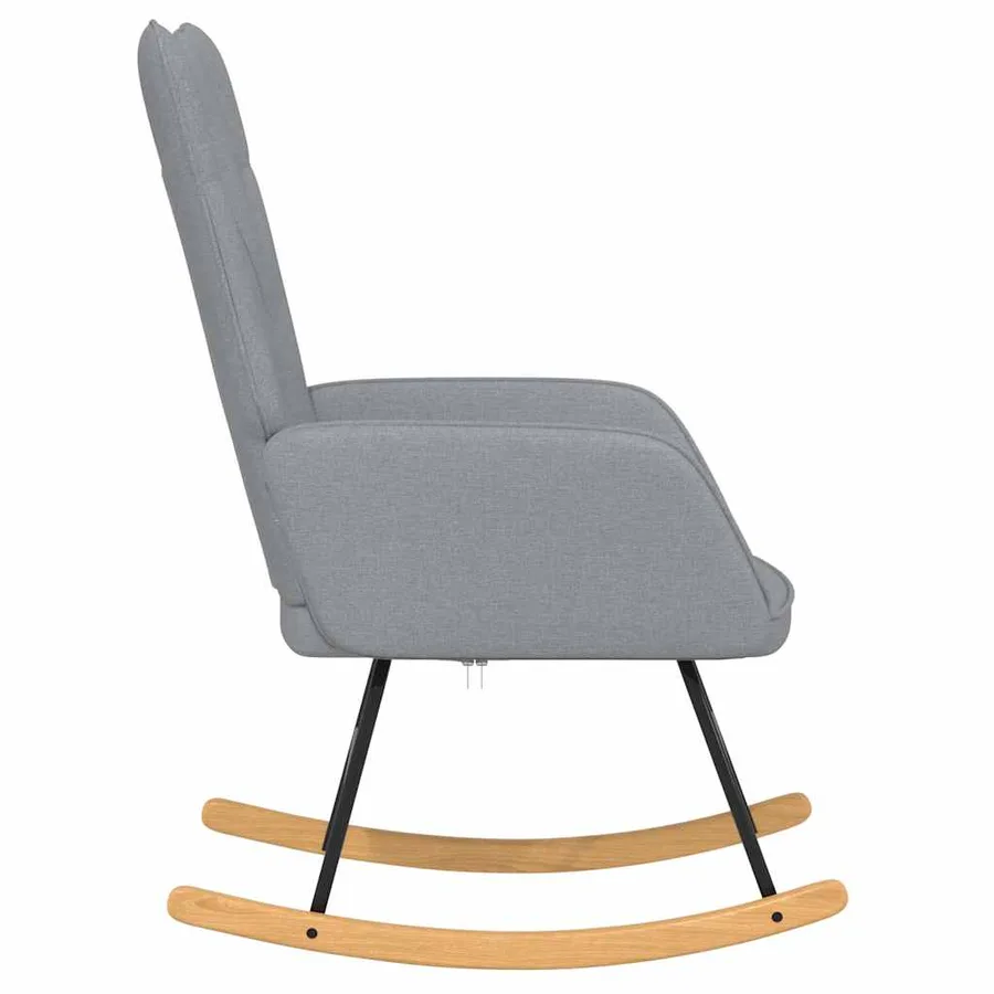 Chaise à bascule Gris clair Tissu - 4
