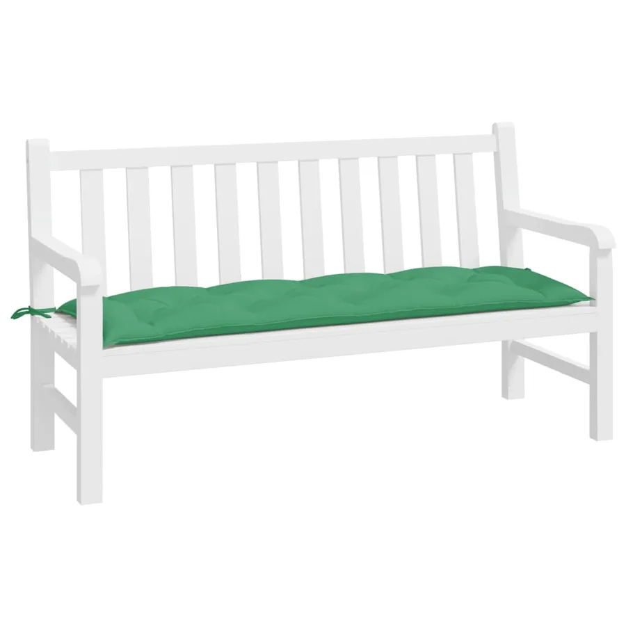 Coussin de banc de jardin vert 150x50x7 cm tissu oxford - 3