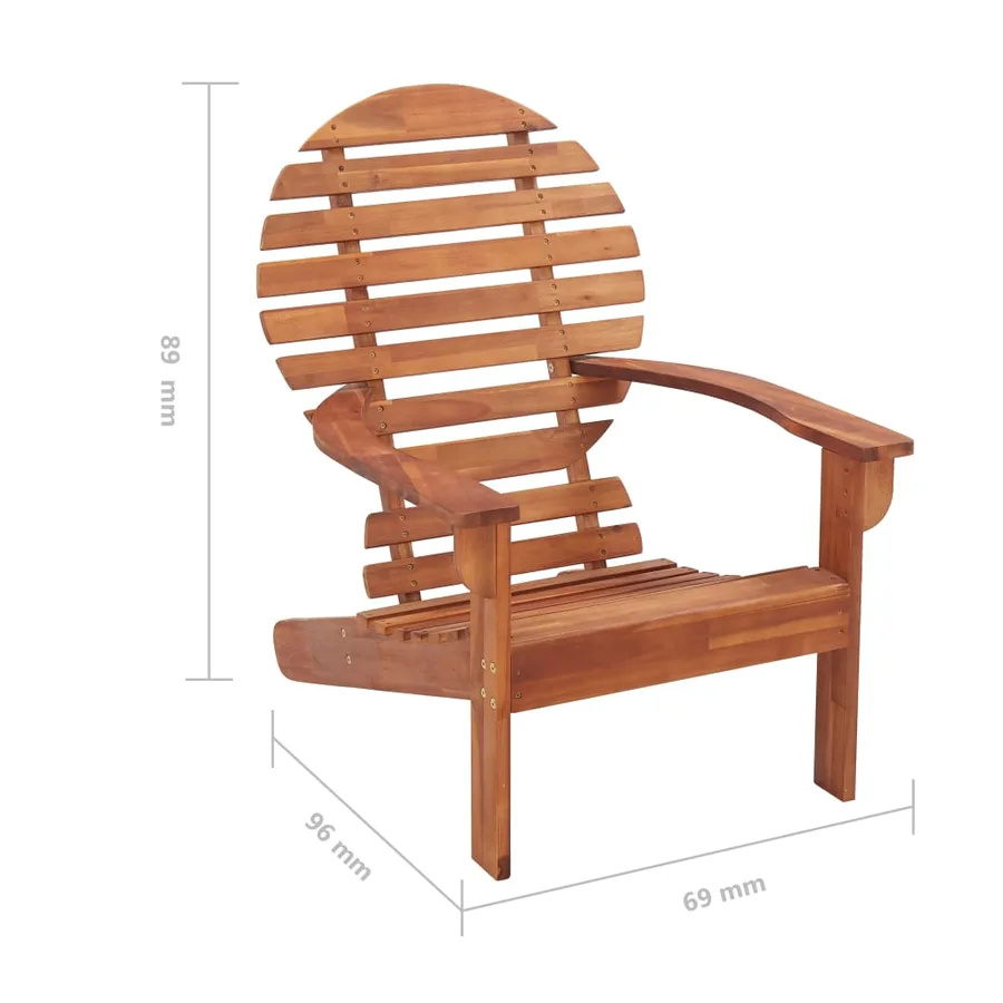 Chaise Adirondack Bois d'acacia massif - 6