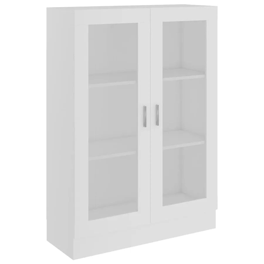 Armoire à vitrine Blanc 82,5x30,5x115 cm Bois d'ingénierie - 2