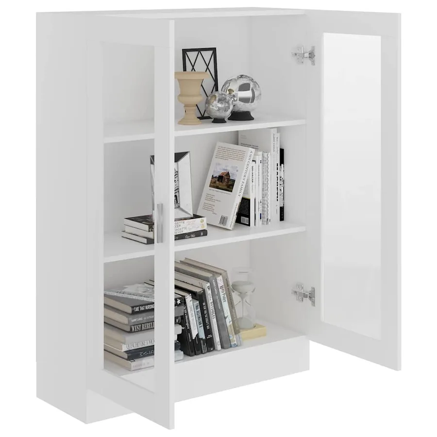 Armoire à vitrine Blanc 82,5x30,5x115 cm Bois d'ingénierie - 7