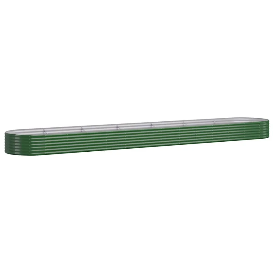 Lit surélevé de jardin Acier galvanisé 544x100x36cm Vert - 2