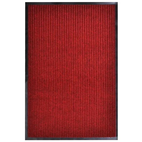 Tapis d'entrée rouge 117 x 220 cm PVC