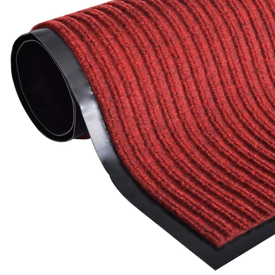 Tapis d'entrée rouge 117 x 220 cm PVC - 2