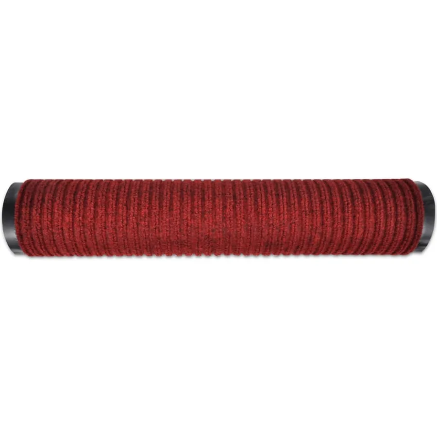 Tapis d'entrée rouge 117 x 220 cm PVC - 4