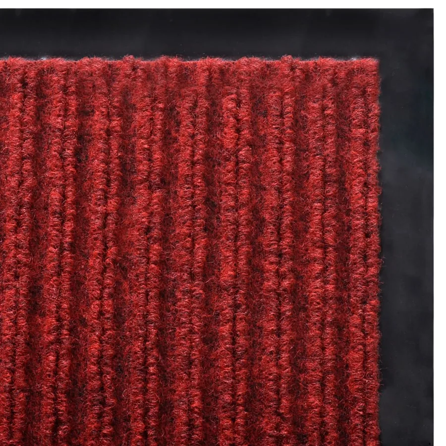 Tapis d'entrée rouge 117 x 220 cm PVC - 5