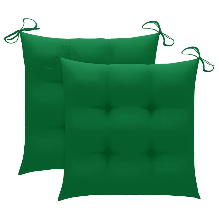 Chaises de jardin avec coussins lot de 2 Acacia solide et acier - 10
