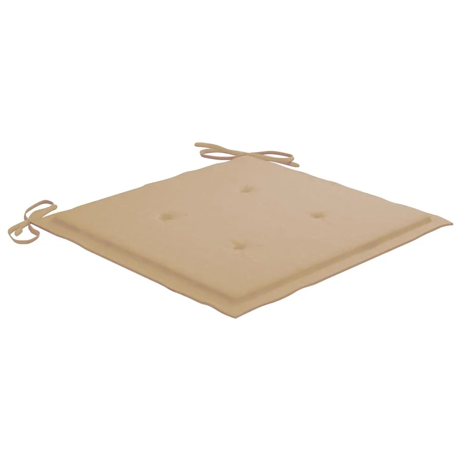 Chaises de jardin empilables avec coussins lot de 4 Teck solide - 23