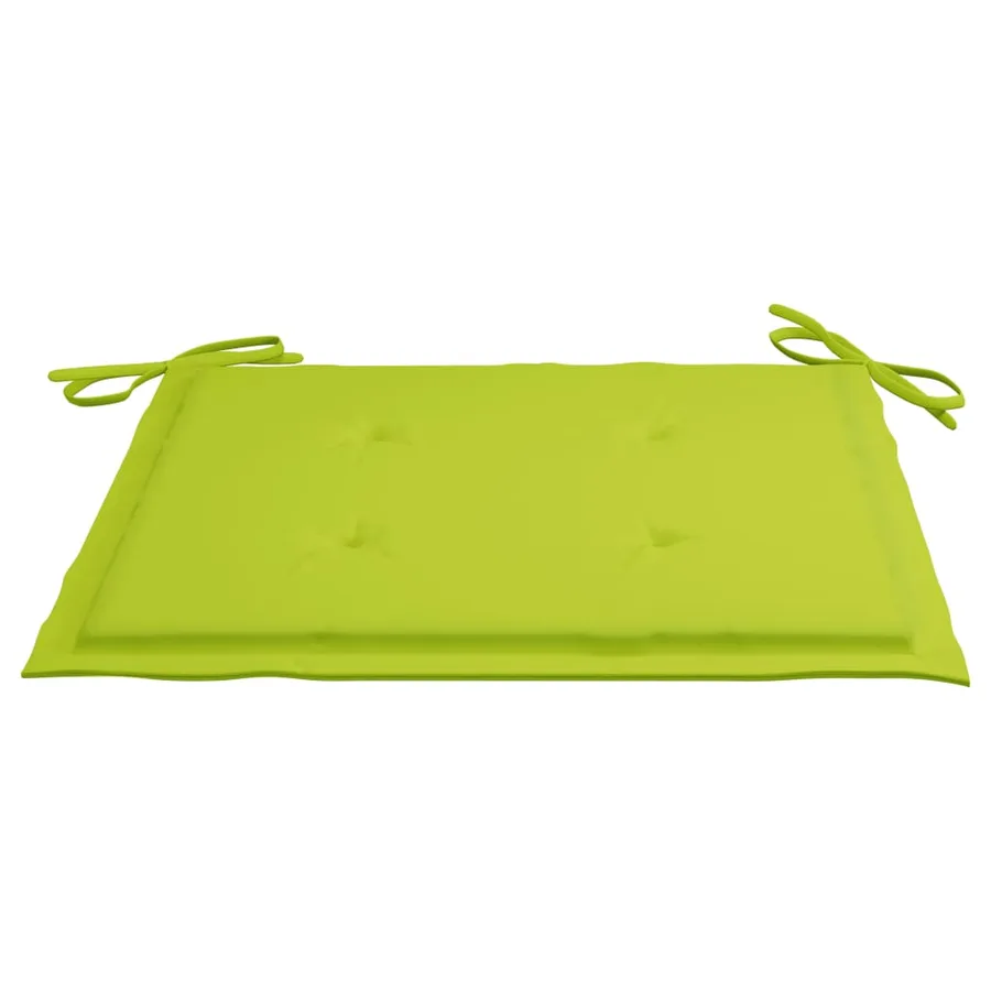 Chaises de jardin empilables avec coussins lot de 4 Teck solide - 9