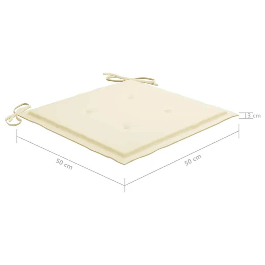 Chaises de jardin avec coussins lot de 2 Acacia solide et acier - 12