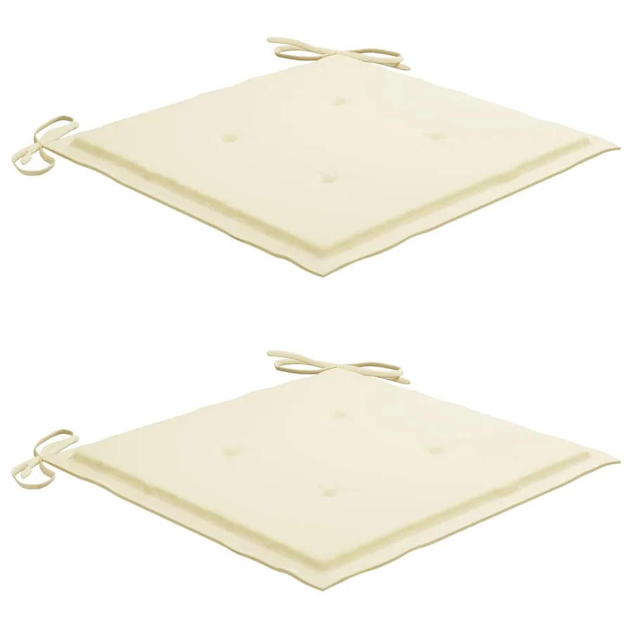 Chaises de jardin avec coussins lot de 2 Acacia solide et acier - 7
