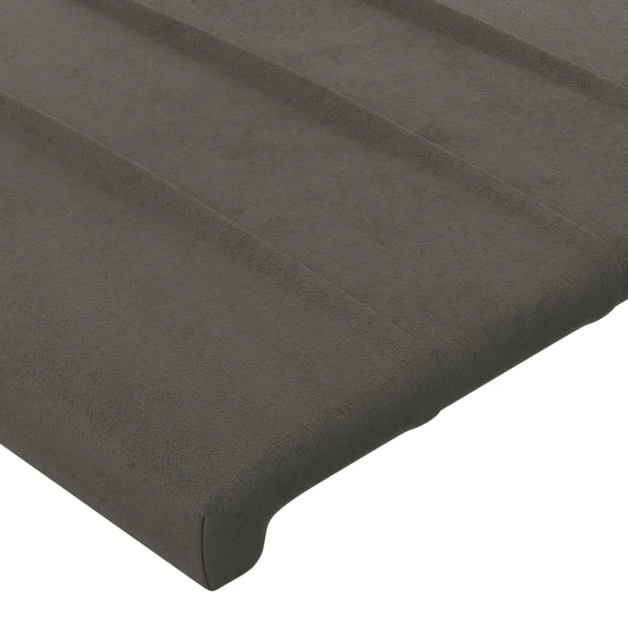 Têtes de lit Gris foncé 200x5x78/88 cm Velours - 4