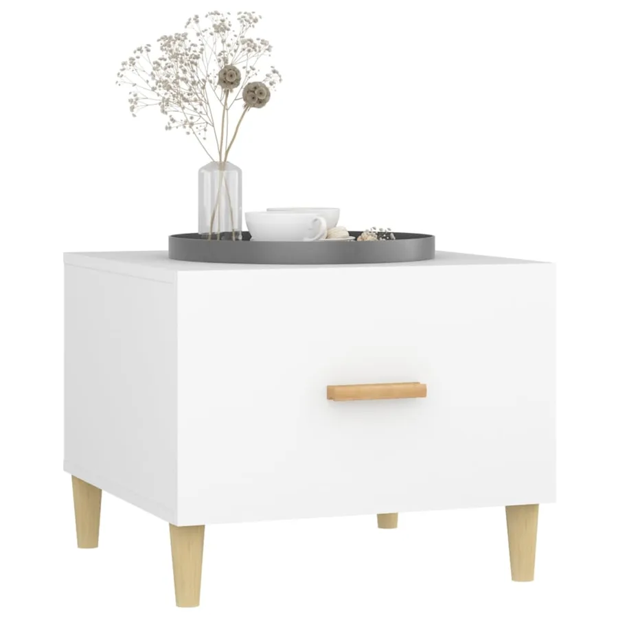 Tables basses 2 pcs blanc 50x50x40 cm bois d'ingénierie - 4