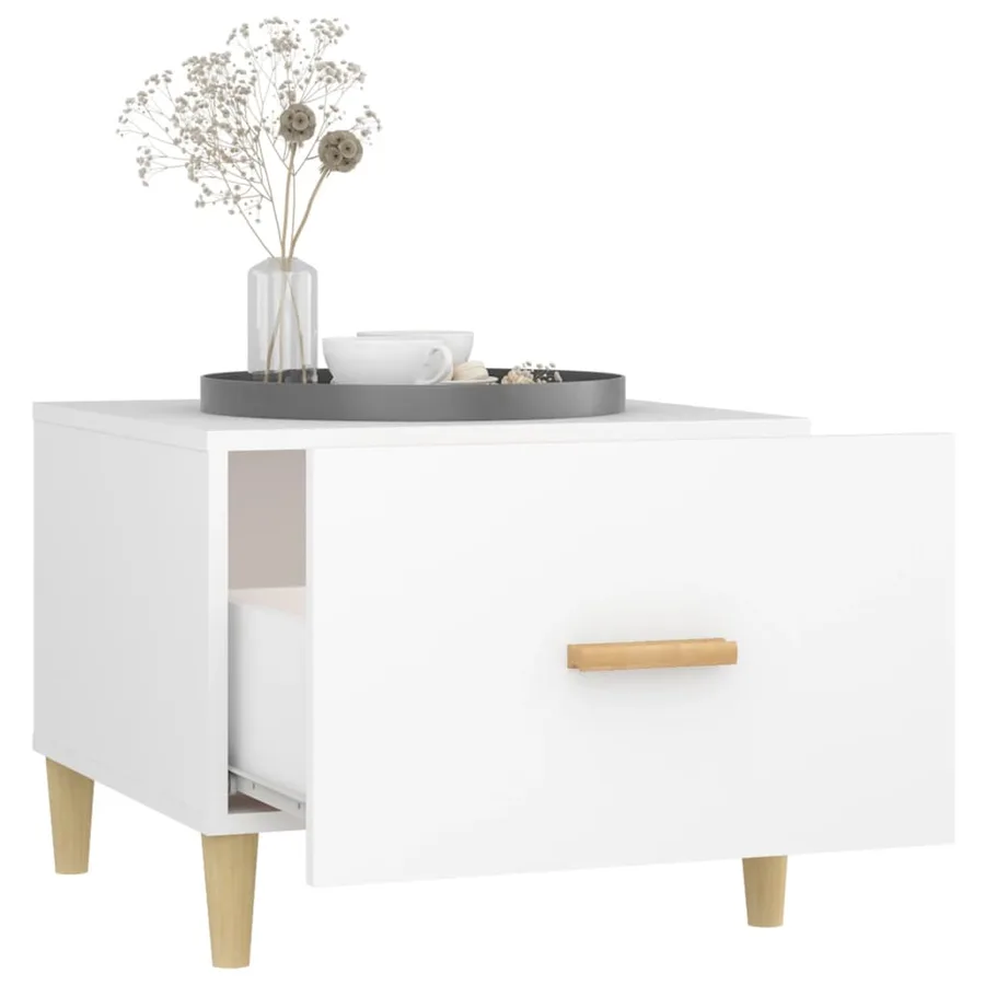 Tables basses 2 pcs blanc 50x50x40 cm bois d'ingénierie - 5