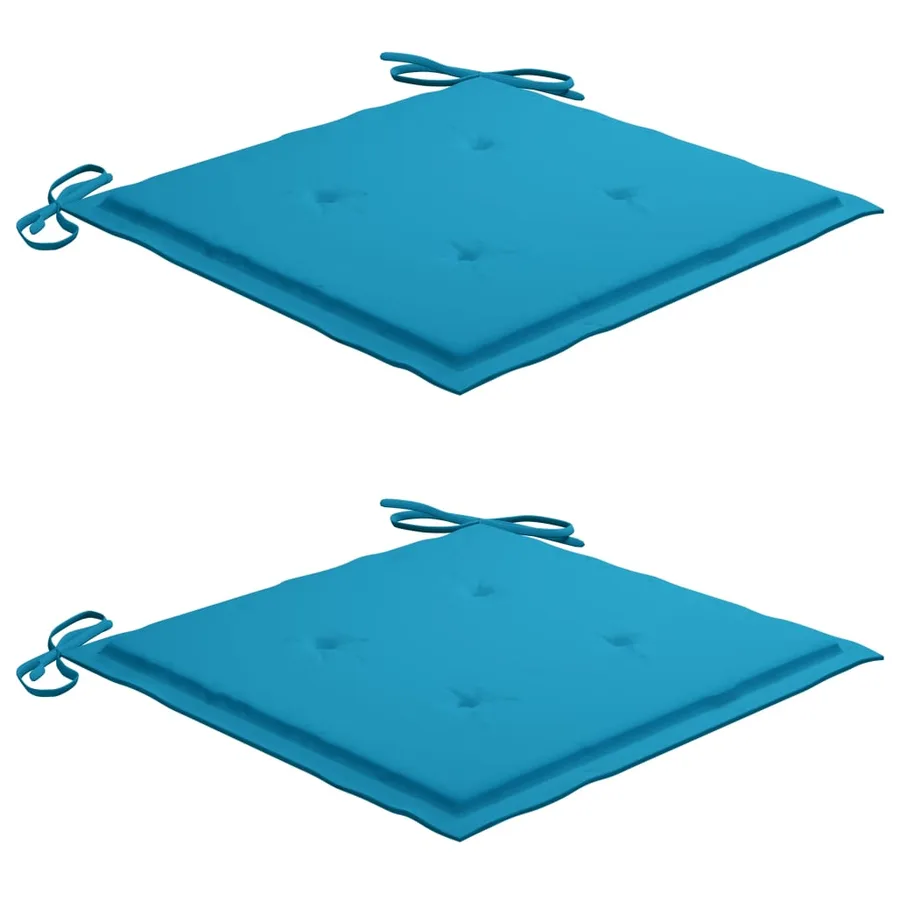 Chaises de jardin avec coussins lot de 2 Acacia solide et acier - 7