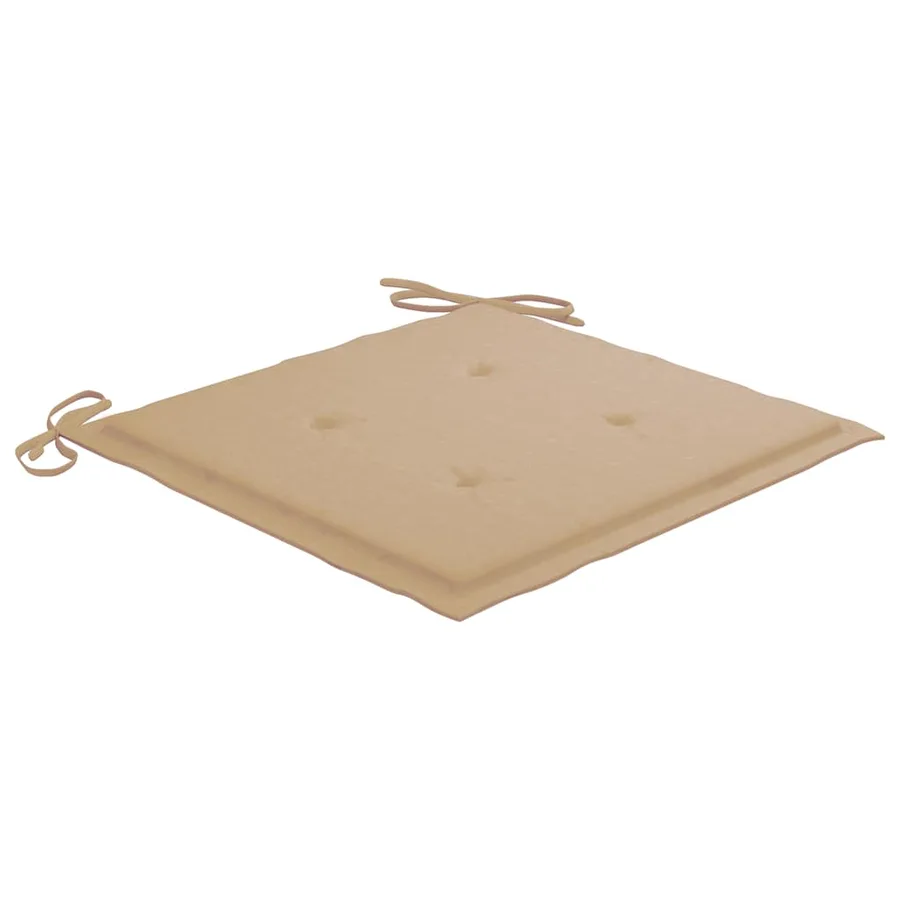 Chaises de jardin empilables avec coussins lot de 6 Teck solide - 8
