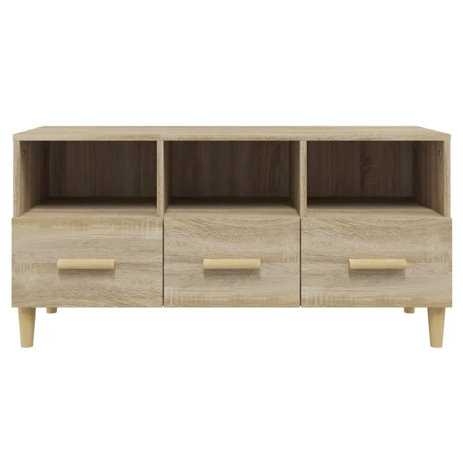 Meuble TV Chêne sonoma 102x36x50 cm Bois d'ingénierie - 6