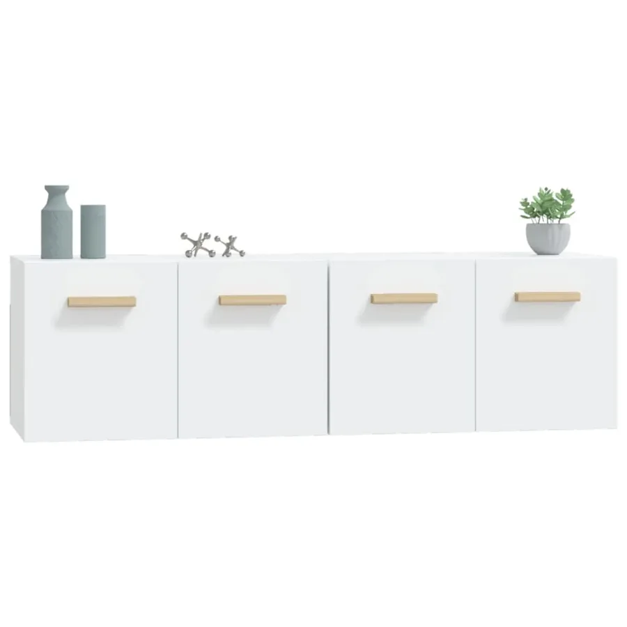Armoires murales 2 pcs Blanc 60x36,5x35 cm Bois d'ingénierie - 4