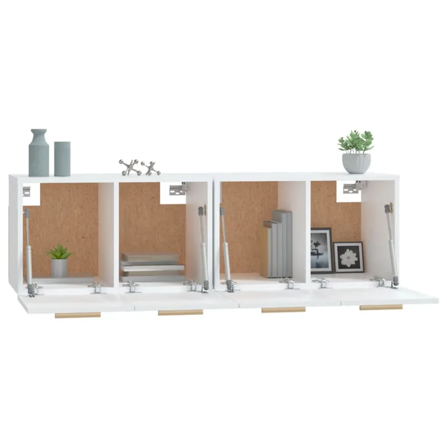 Armoires murales 2 pcs Blanc 60x36,5x35 cm Bois d'ingénierie - 5