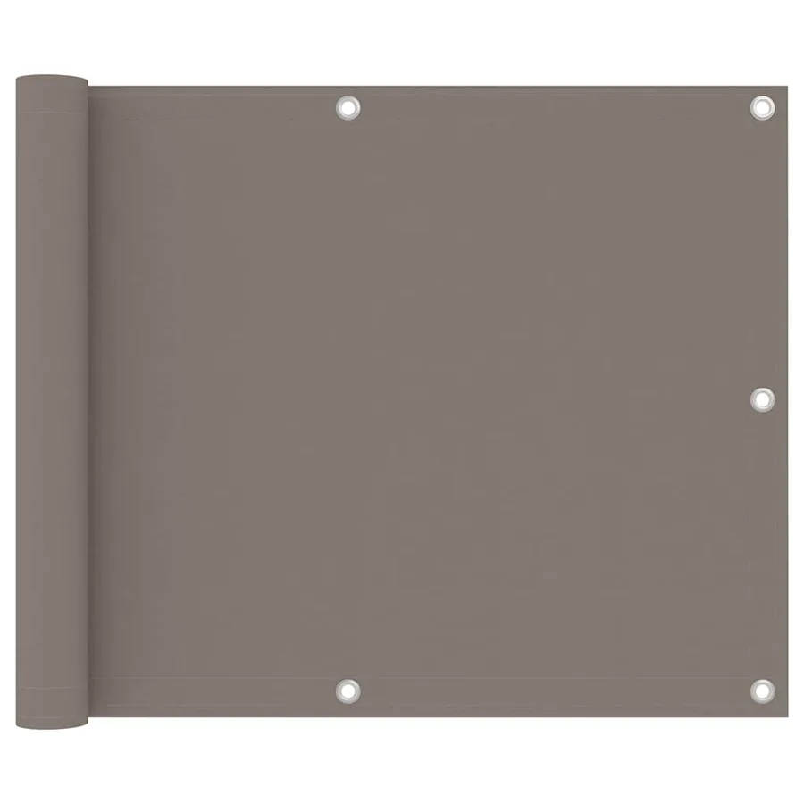 Écran de balcon Taupe 75x600 cm Tissu Oxford