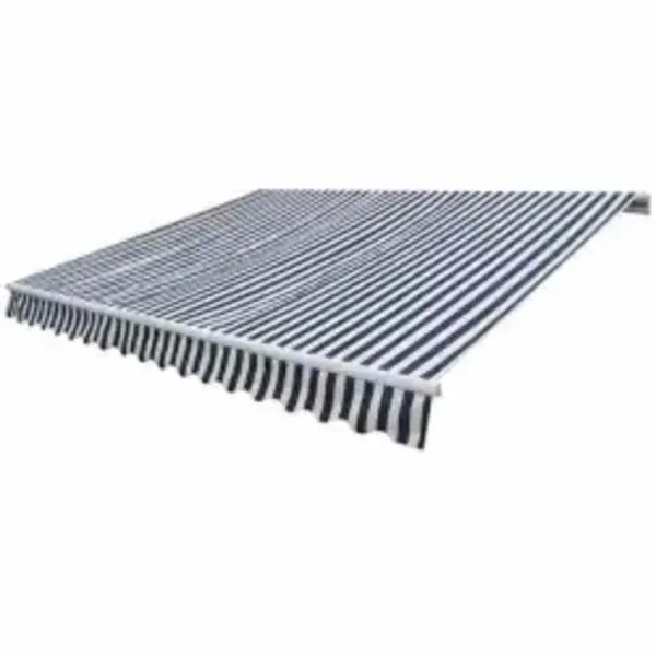 Auvent pliable motorisé 600 cm Bleu/blanc