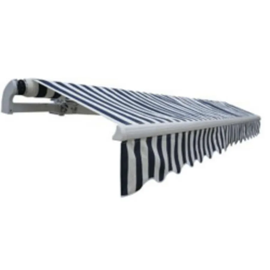 Auvent pliable motorisé 600 cm Bleu/blanc - 3