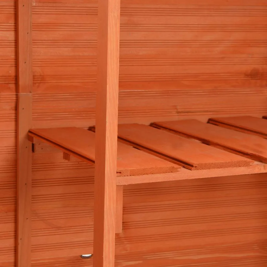 Abri de stockage de jardin 128x42x91 cm Bois - 9