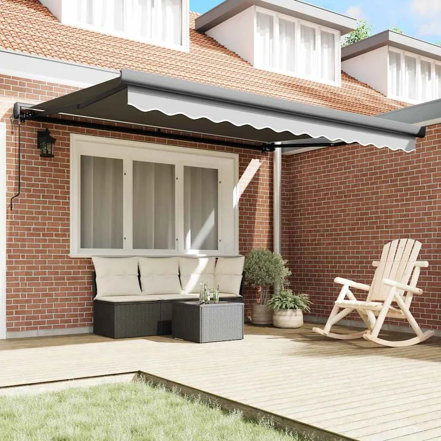 145700 vidaXL Retractable Awning Frame Motorised 300x250 cm Grey (not for individual sale） - Untranslated - 3