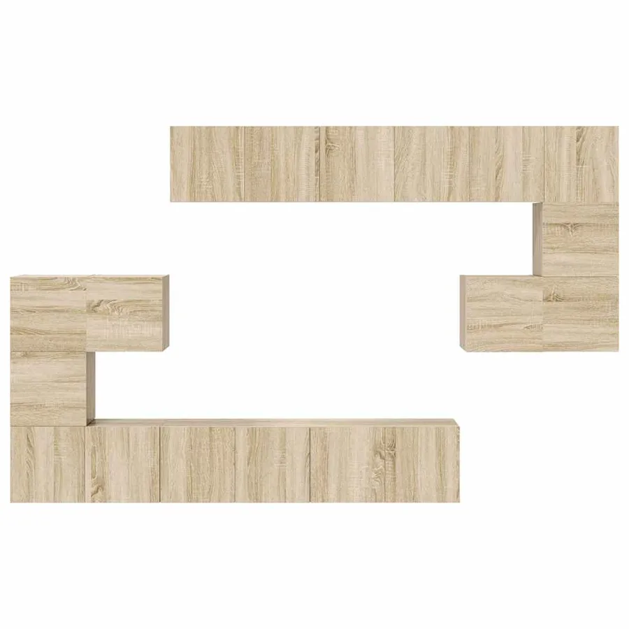 Ensemble de meubles TV 10 pcs Chêne sonoma Bois d'ingénierie - 6
