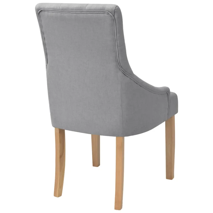 Chaises à manger lot de 6 gris clair tissu - 4