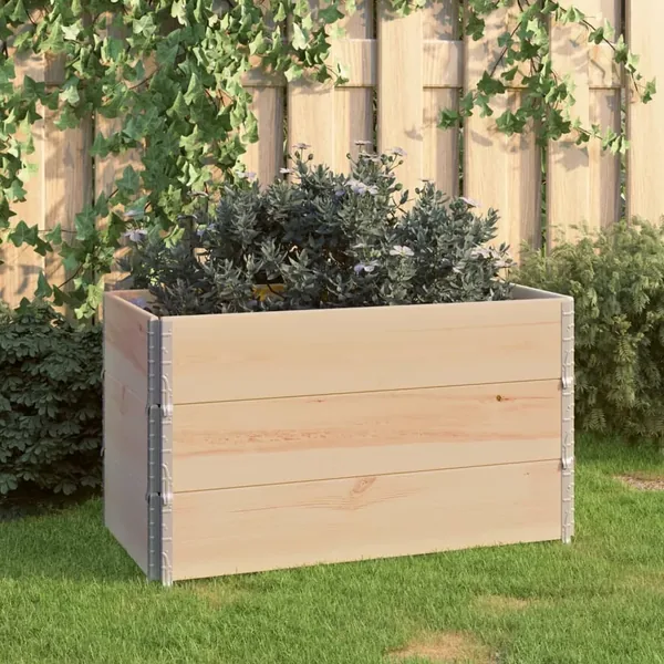 Jardinières surélevées 3 pcs 50x100 cm Bois de pin solide