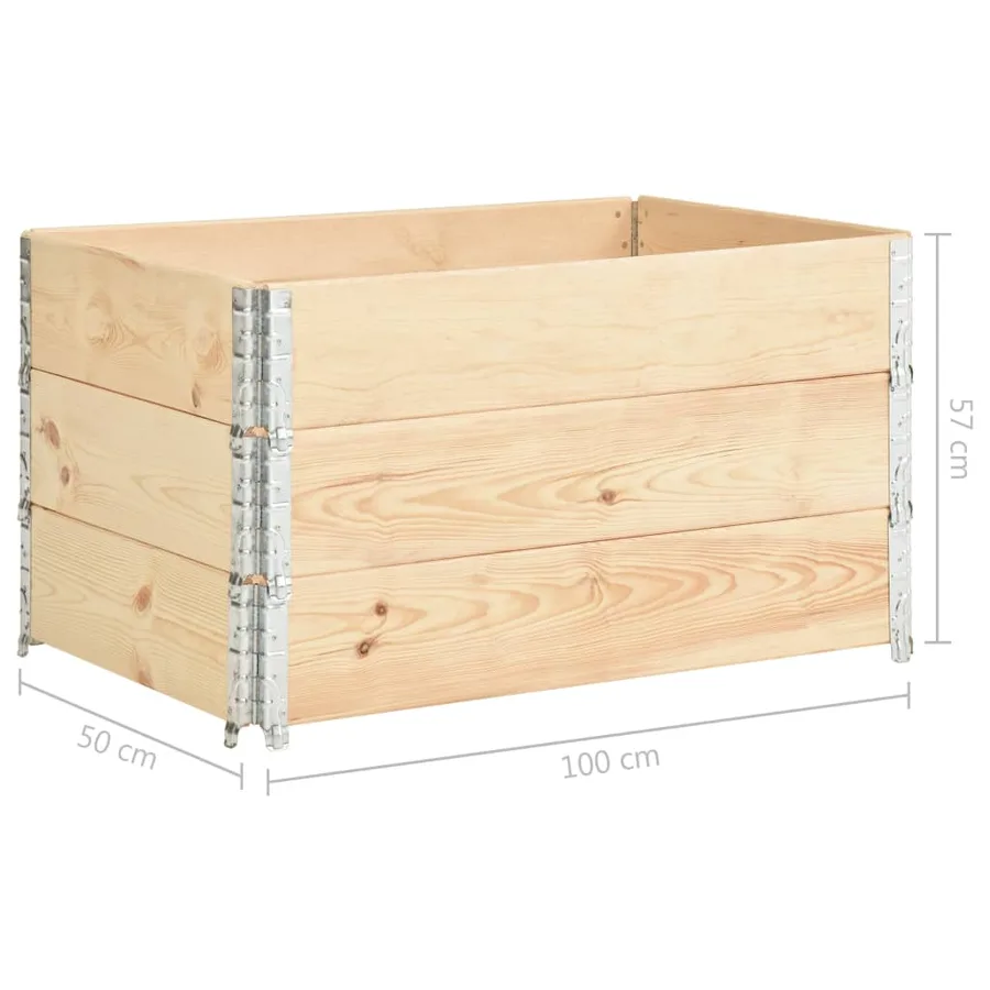 Jardinières surélevées 3 pcs 50x100 cm Bois de pin solide - 7